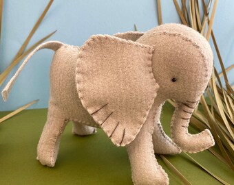 African Forest Elephant Felt Sewing Pattern Pdf