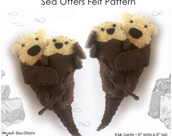 Sea Otters Felt Sewing Pattern Pdf