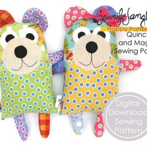 PDF Bear Sewing Pattern - Quincy and Maggie