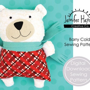 Barry Cold Polar Bear Softie PDF Sewing Pattern