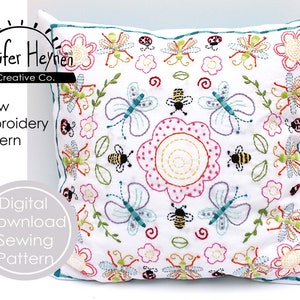 Embroidery Pattern - PDF - Insects and Flowers