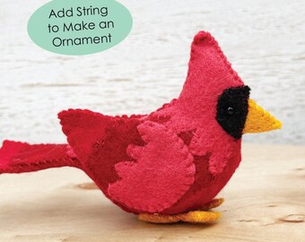 Little Felt Cardinal Sewing Pattern