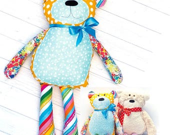 Mr. Socks Stuffed Bear Sewing Pattern - Digital