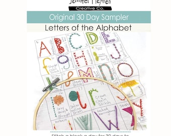 30 Day Sampler - Letters of the Alphabet - Original (rectangle sampler)