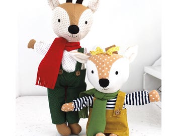 Willow and Darby Deer Make a Friend Sewing Pattern - Digital
