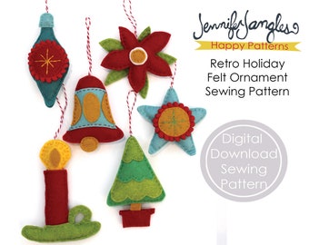 Retro Holiday Felt Ornaments