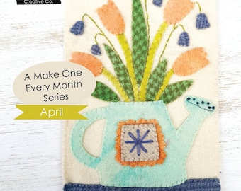 Spring Tulips in Wool- A Make One Every Month Pattern (April)