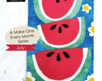Summer Watermelons in Wool- A Make One Every Month Pattern (July)