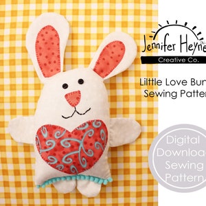 Little Love Bunny Soft Toy Sewing Pattern