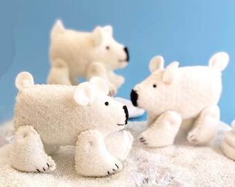 Polar Bears Felt Sewing Pattern Pdf