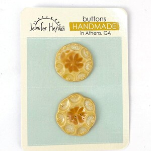 Ceramic Buttons Handmade- set 25