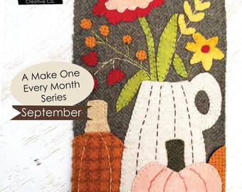 Fall Flowers in Wool- A Make One Every Month Pattern (September)