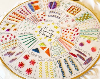 Round 30 Day Sampler - Volume 3 - Fabric, Videos and Printed Stitch Guide