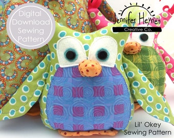 PDF Owl Sewing Pattern - Lil Okey