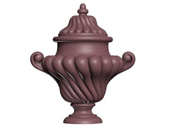 Vase en bois sculpté