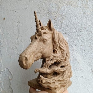 Unicorn wooden finial cap for stair newel post