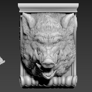 Boar head wooden classic corbel. The price is for one piece.