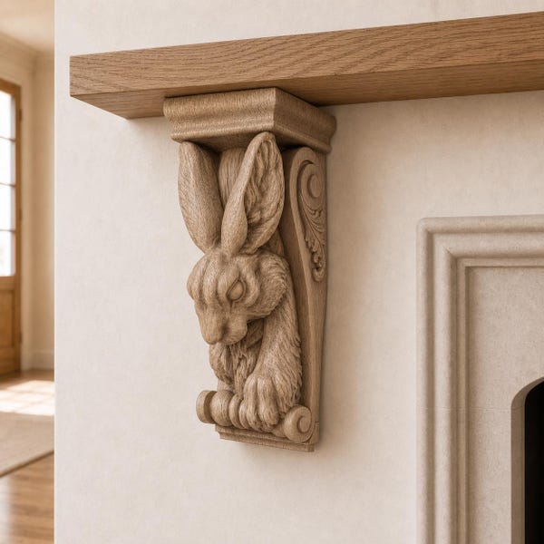 Rabbit-Head Wooden Corbel Bracket