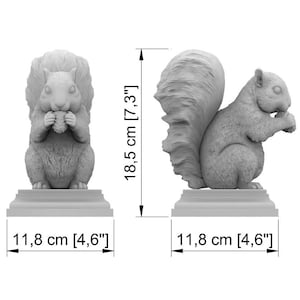 Squirrel Newel Post Finial in Unpainted Oak image 3