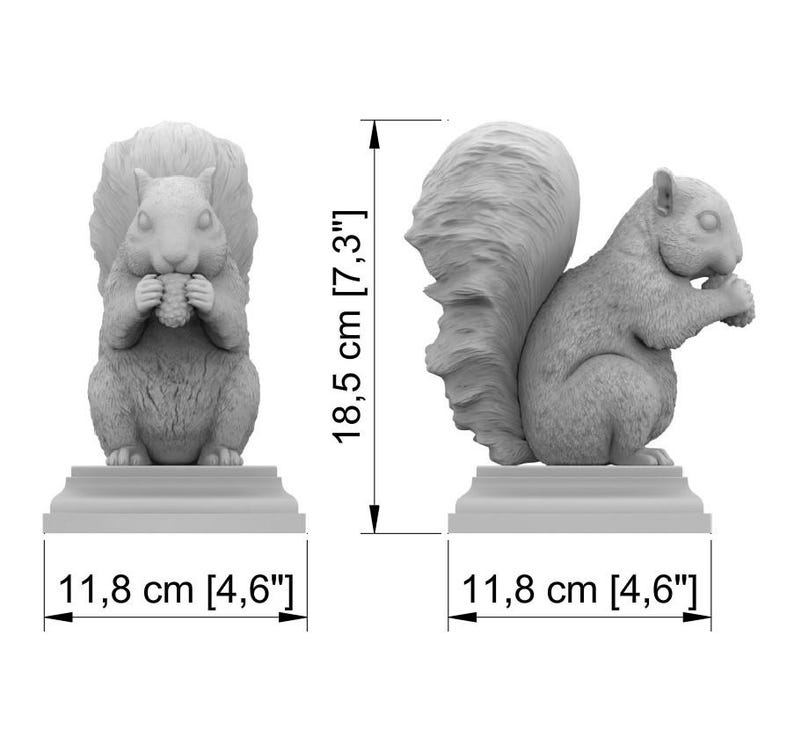 Squirrel Newel Post Finial in Unpainted Oak image 3
