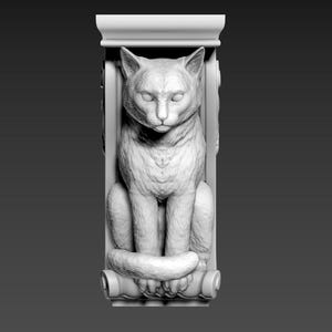 Cat wooden classic corbel. The price is for one piece.
