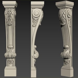 Corbel wooden classic architectural element. The price is for one piece.
