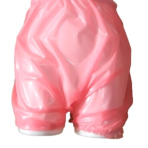 Latex Rubber Bloomers: Sissy Pink Full Brief Panties, 0.25mm