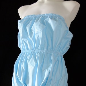 Blue PVC Playsuit: Vinyl Romper, Sissy Costume