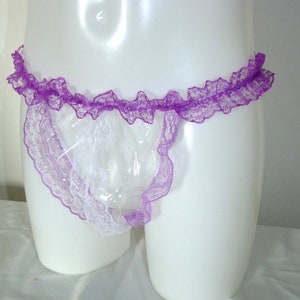 Glass Clear PVC Underwear See Thru Panties Pants Knickers Mens