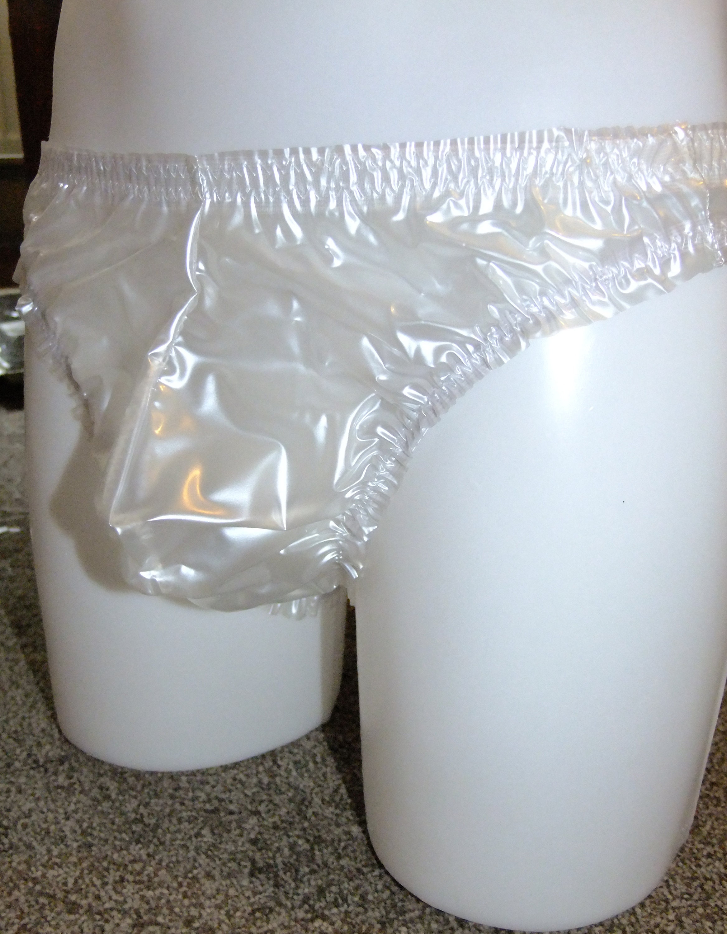 Men's PVC Pouch Panties, Shiny Pearly Semi Clear White Plastic, Mens Plastic  Underwear, See Thru Slips Briefs Underpants, Jock. Underwear -  Canada