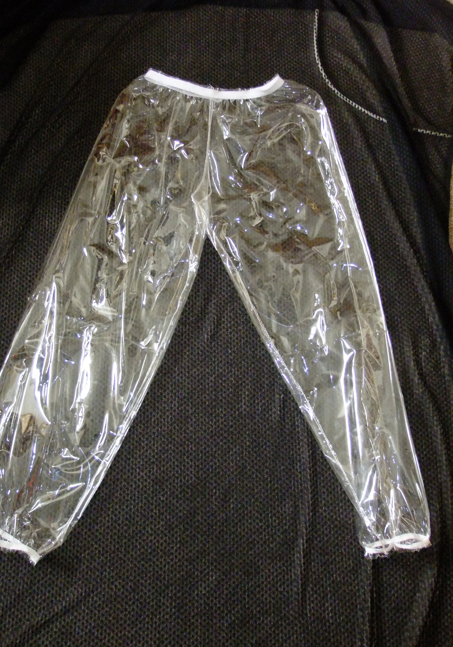 Glass Clear PVC Trousers jogging Bottoms Joggers Pants 3 - Etsy