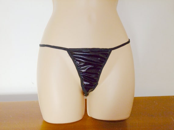 Shiny Spandex Tanga String Panties Mirror Foil Pants Unisex Teeny Briefs  Lycra Panty 1 Size Black THONG BACK -  Canada