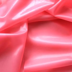 Latex Rubber Sheeting Fabric  by Metre (39&quot;) - Semi Clear Pink 0.25mm 42&quot; Wide (107cm)