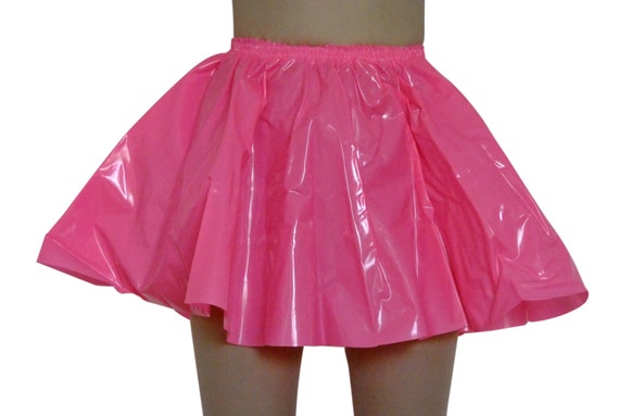 Pink pvc skirt online