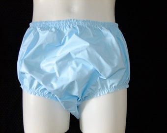 Sissy PVC Panties - Handmade Vinyl Underwear - Wide Crotch Diaper Cover Briefs