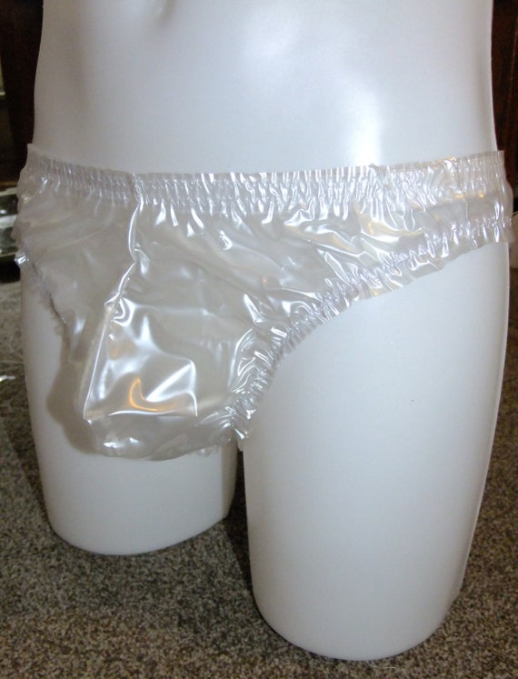 Men's PVC Pouch Panties, Shiny Pearly Semi Clear White Plastic, Mens Plastic  Underwear, See Thru Slips Briefs Underpants, Jock. Underwear -  Norway