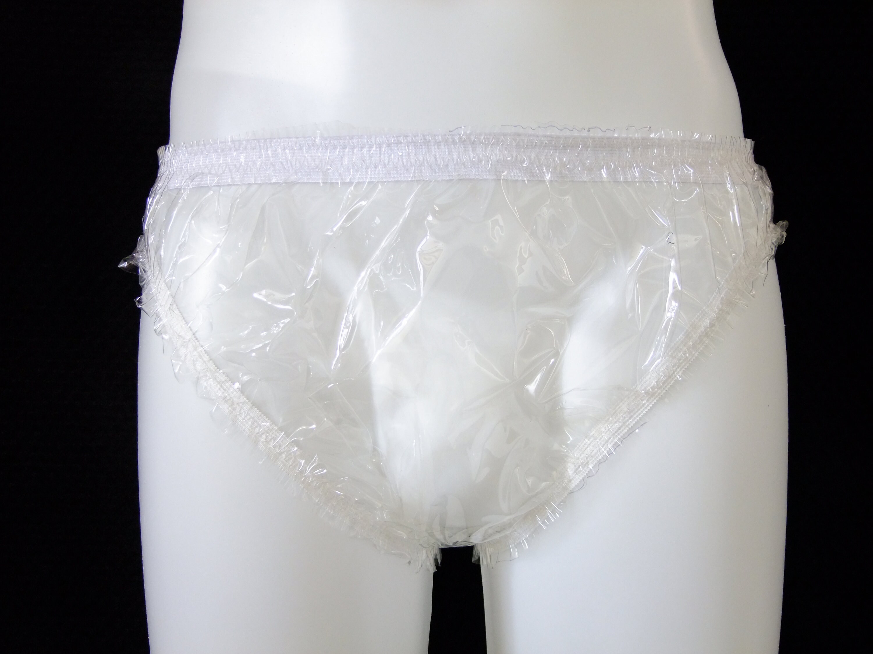 Glass Clear PVC Panties Briefs Tanga Pants Plastic Knickers Roleplay Skimpy  Sexy