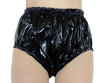 Handmade Shiny PVC Knickers: Heavy Plastic Panties, Unisex Briefs