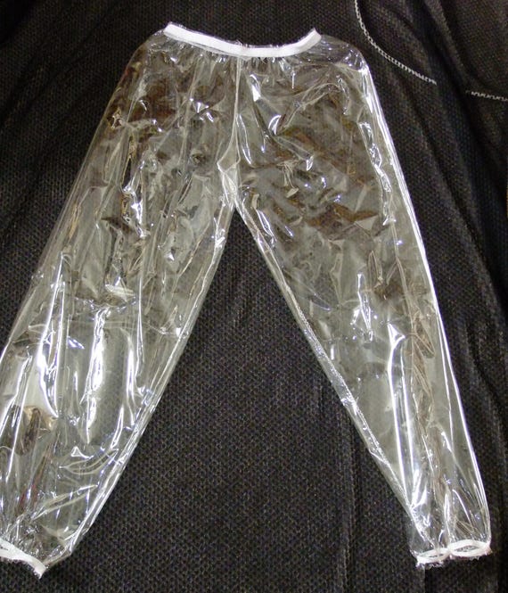 Glass Clear PVC Trousers jogging Bottoms Joggers Pants 3 Sizes Plastic Vinyl. Transparent. Roleplay. ABDL. Etsy UK
