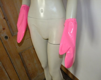 Shiny Plastic Adult Sized Baby Mitts Vinyl Roleplay Plastic Gloves Mittens Sissy ABDL 4 Colours 1 Size