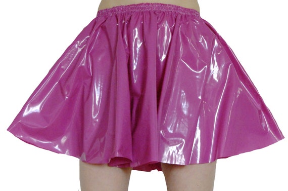 PVC Skating / Skater Skirt Shiny Pink-Purple Plastic One | Etsy