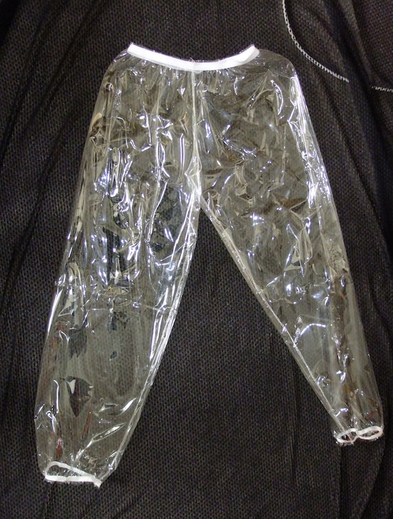 Transparent PVC Trousers - Glass Clear Jogging Bottoms in 3 Sizes