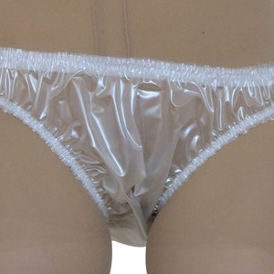 Baggy PVC Panties Briefs Wide Crotch Diaper Cover Punishment Pants Knickers