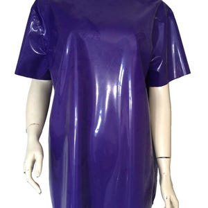 Débardeur En Latex Métallique Violet - Fait Main, Stretch, Pour Cosplay Ou Tenue Alternative - Taille Sur Mesure