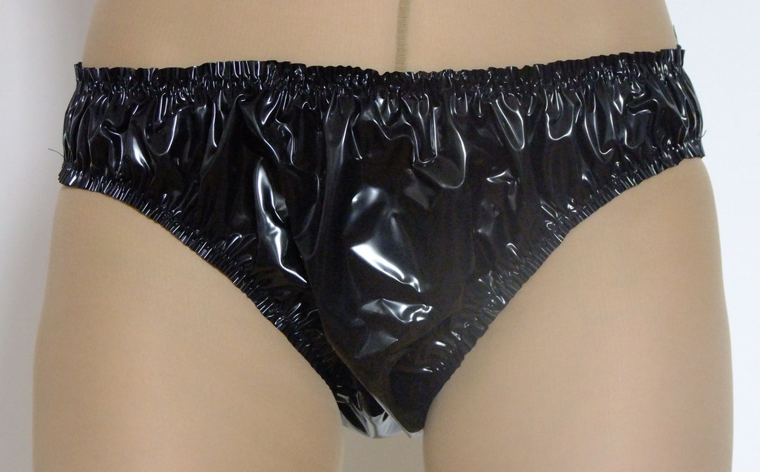 Shiny Pearly Semi Clear PVC Briefs. One Size (M/L). Pants, Panties, Baggy  Knickers, Plastic Underwear.