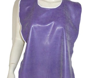 Bavoir en latex, tailles adultes - Sissy, jeu de rôle en caoutchouc ABDL - Protection pour repas plus grande