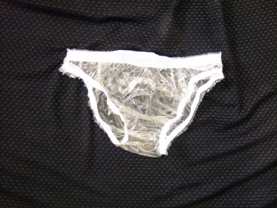 Glass Clear PVC Underwear See Thru Panties Pants Knickers Mens
