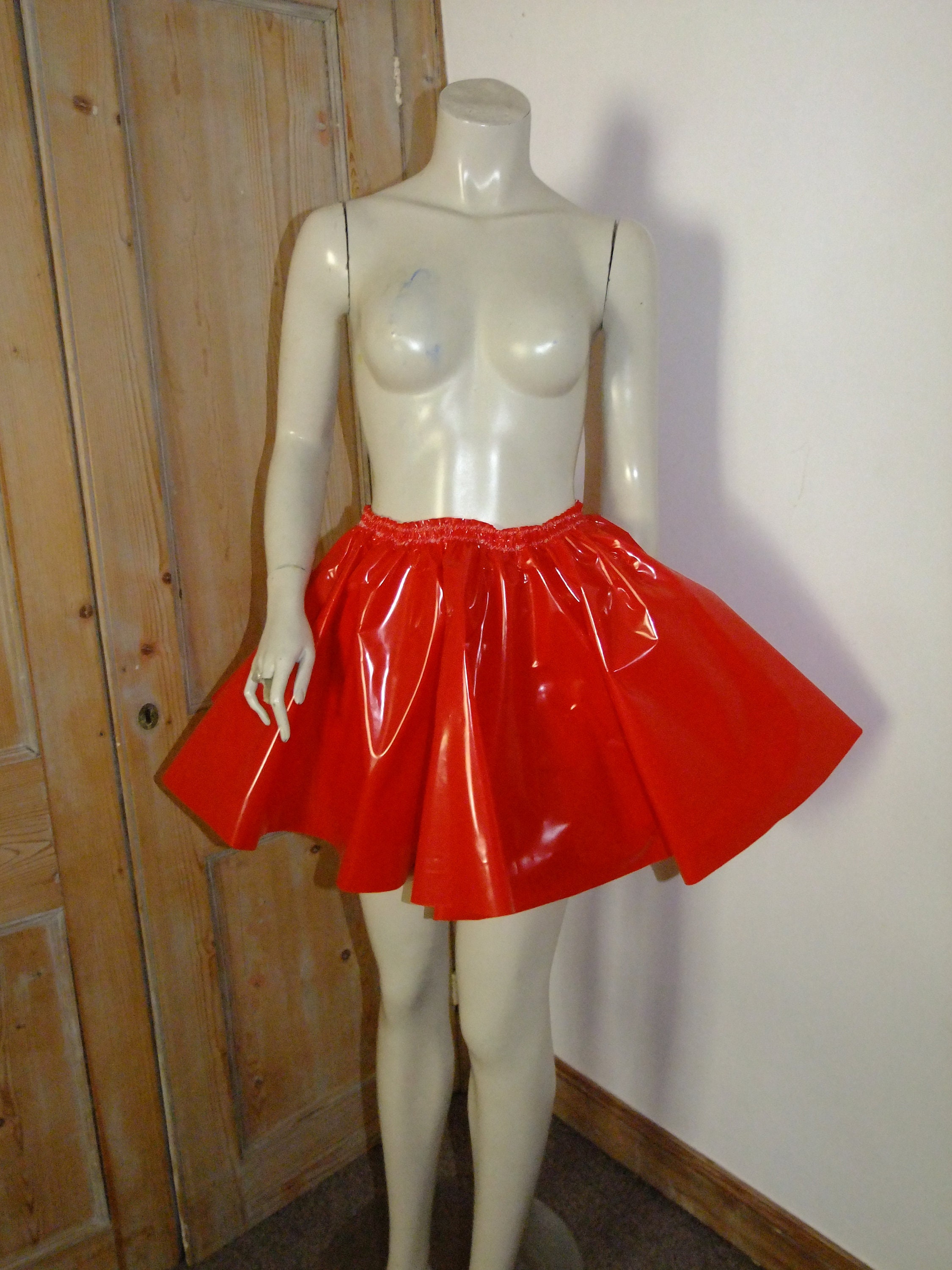 Red Pvc Mini Dress - Etsy