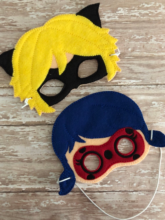 Ladybug Hero Mask Cat Noir Mask Ladybug Costume Ladybughalloween Girl Cat Pretend Play