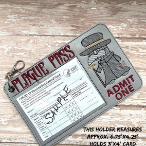 NEW Plague Doctor Vaccine Holder, Vaccination Card Holder Keychain, Vaccine Card Holder, Vinyl Vaccine Keyring, Vaccination Card Protect
